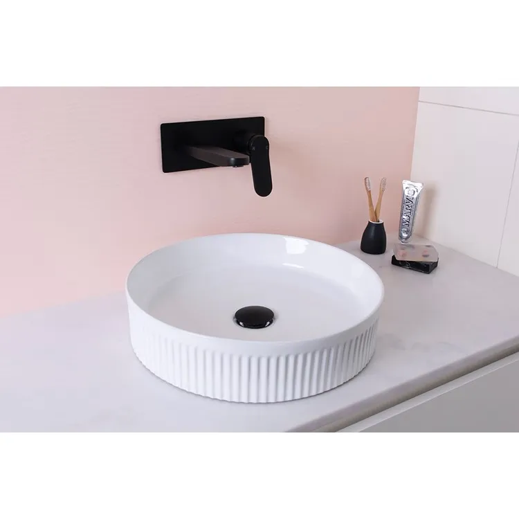 Round Fluted Above Counter Basin thumbnail 2