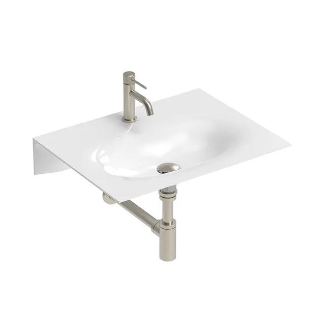 Veil Gloss White Wall Hung Basin thumbnail 1