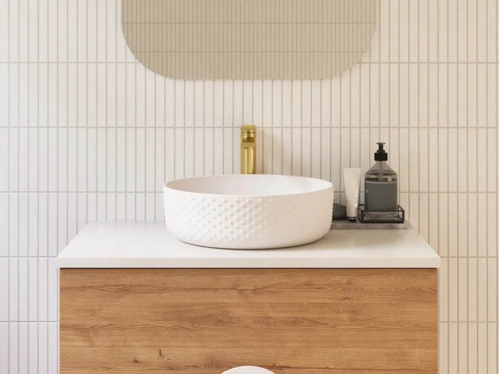 Allure Dimple Basin White Matt