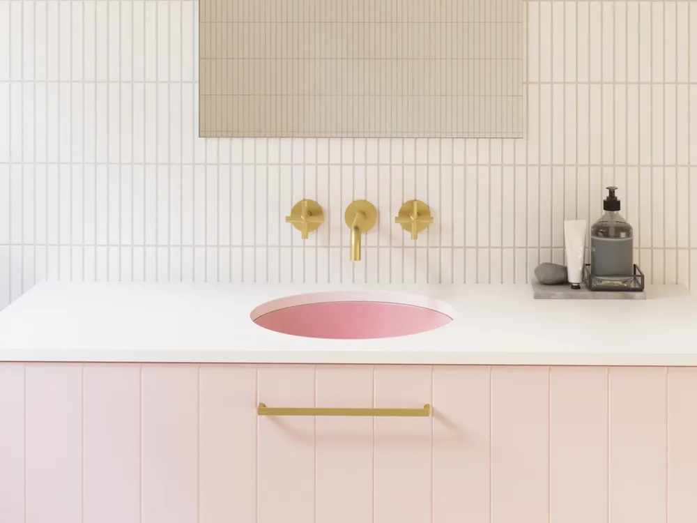 Allure Undermount Basin Pink Matt
