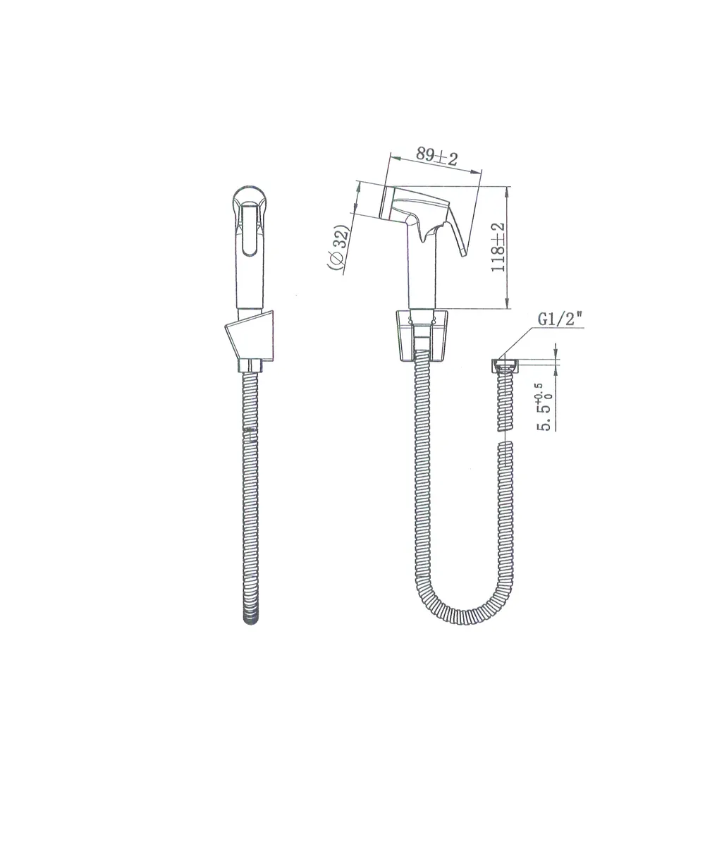 Bidet Toilet Spray ElectroplatedChrome thumbnail 2