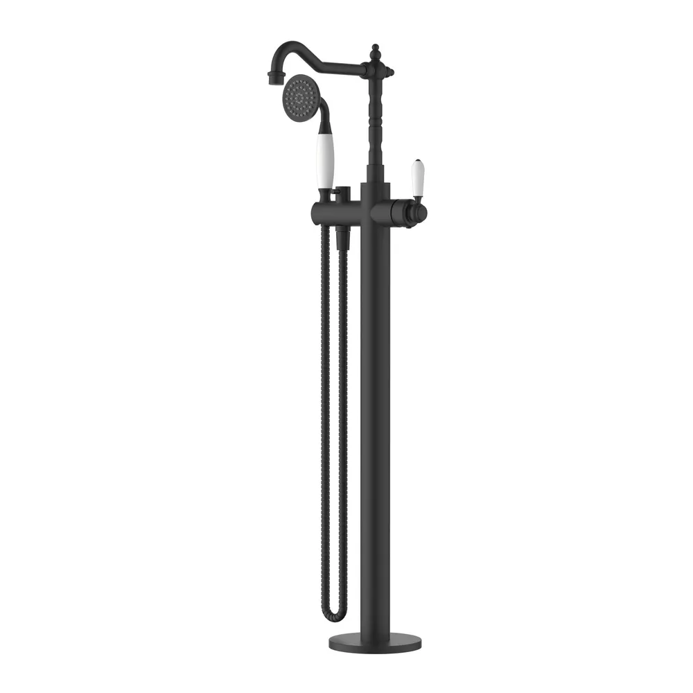 Bordeaux Freestanding Bath Mixer
With Hand Shower Electroplated
Matt Black
