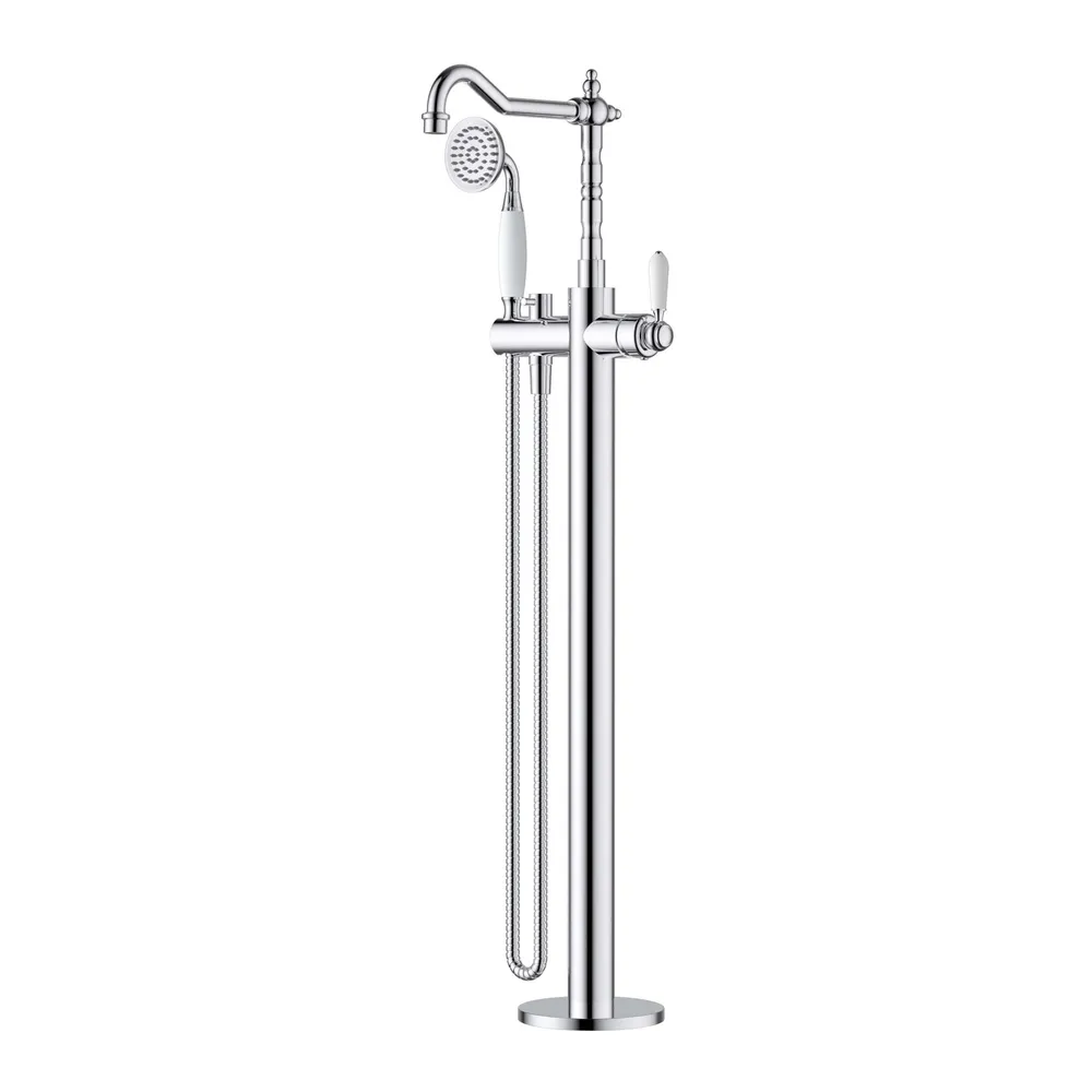 Bordeaux Freestanding Bath MixerWith Hand Shower Electroplated Chrome