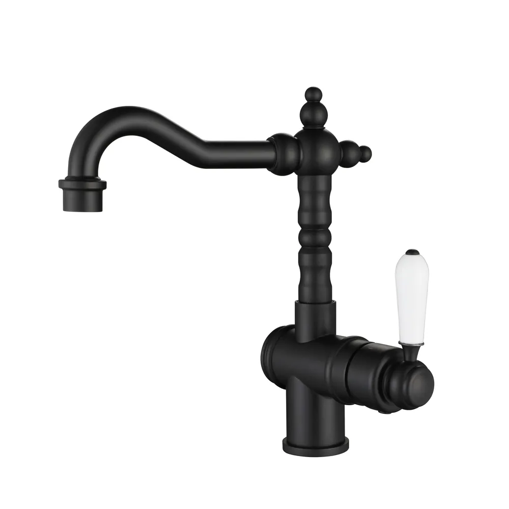 Bordeaux High-Rise Basin Mixer ElectroplatedMatt Black
