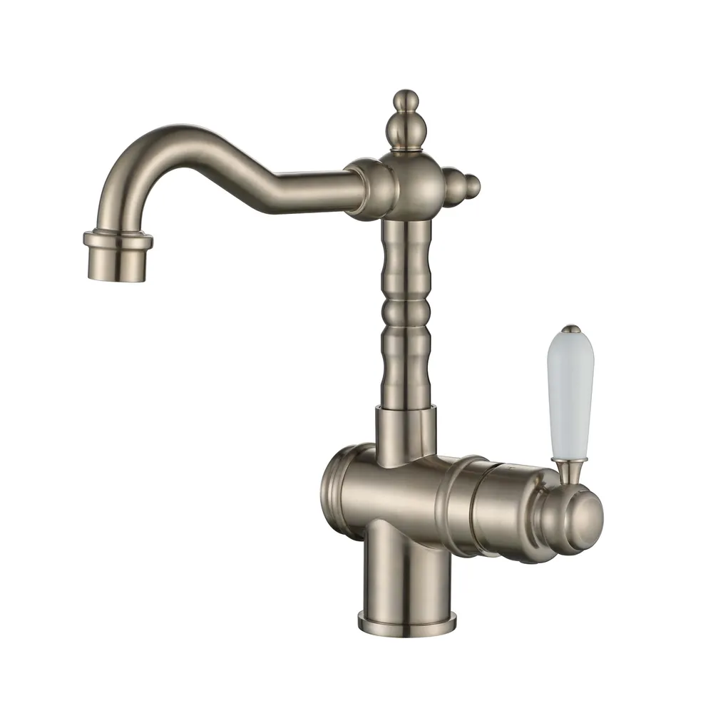 Bordeaux High-Rise Basin Mixer PVD
Brushed Nickel