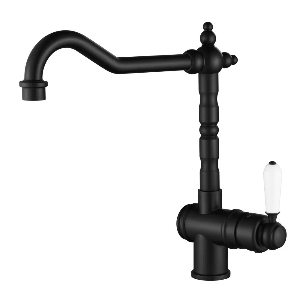 Bordeaux Kitchen Mixer ElectroplatedMatt Black