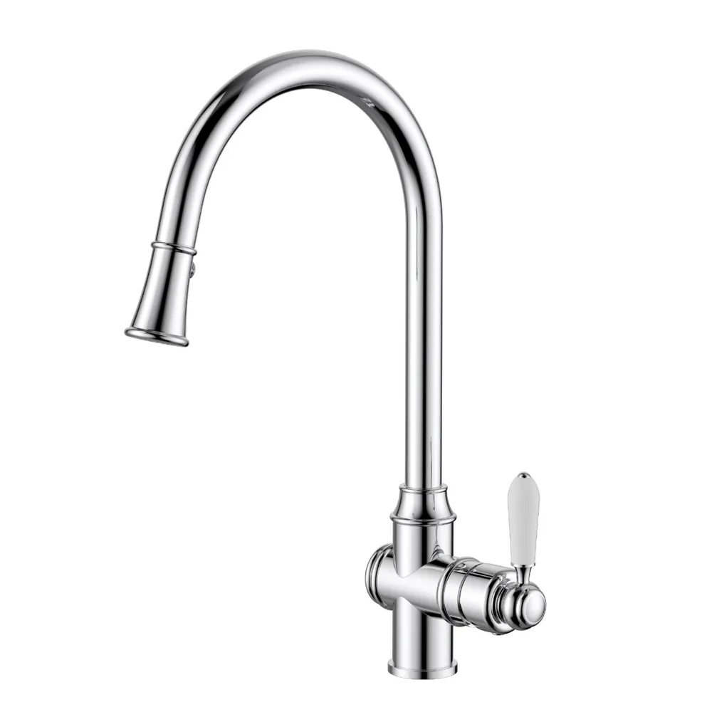Bordeaux Pull-Out Kitchen Mixer Chrome
