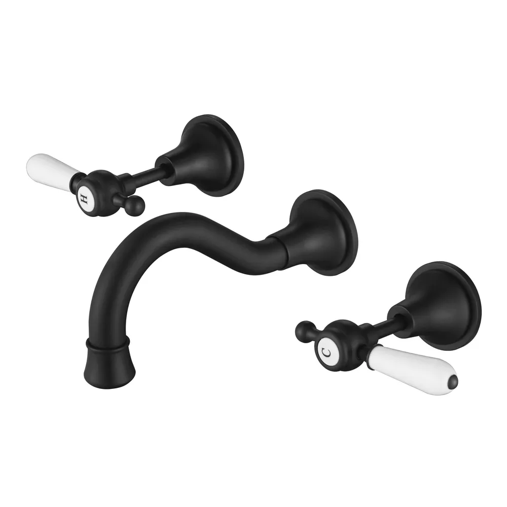 Bordeaux Wall Spa And Sink Set ElectroplatedMatt Black