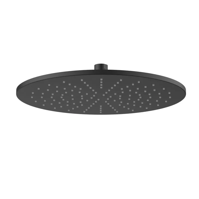 Brass Round Shower Head Matte Black 300mm
