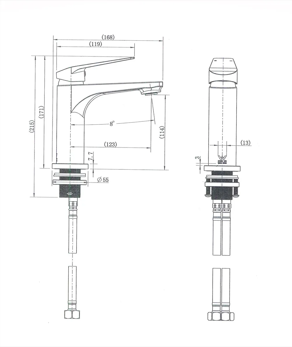 Cascade Basin Mixer Electroplated Chrome thumbnail 2