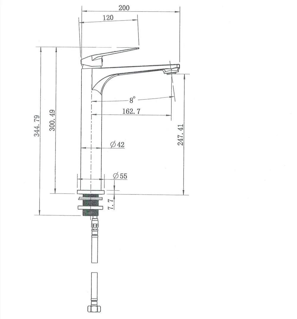 Cascade High Rise Basin Mixer Electroplated
Matt Black thumbnail 2