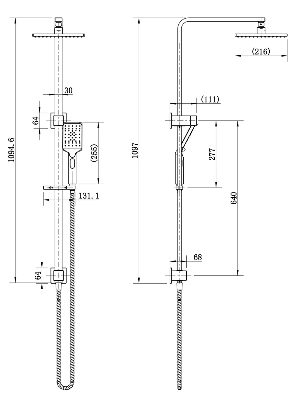 Chao Shower Column Set Electroplated Chrome thumbnail 2