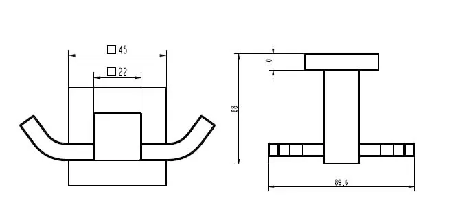 Double Robe Hook Electroplated
Matt Black thumbnail 2