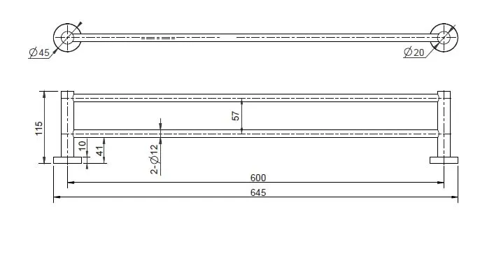 Double Towel Rail 600Mm PVD
Champagne thumbnail 2