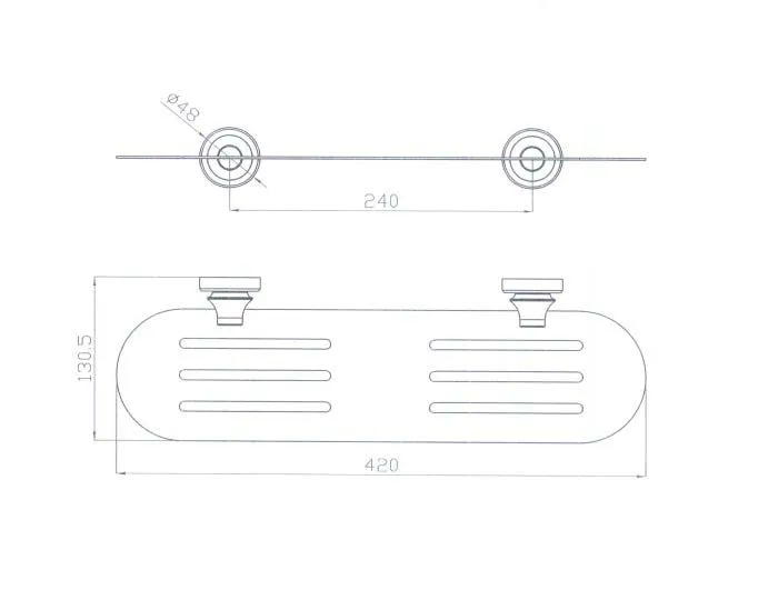 Metal Shelf Electroplated Chrome thumbnail 2