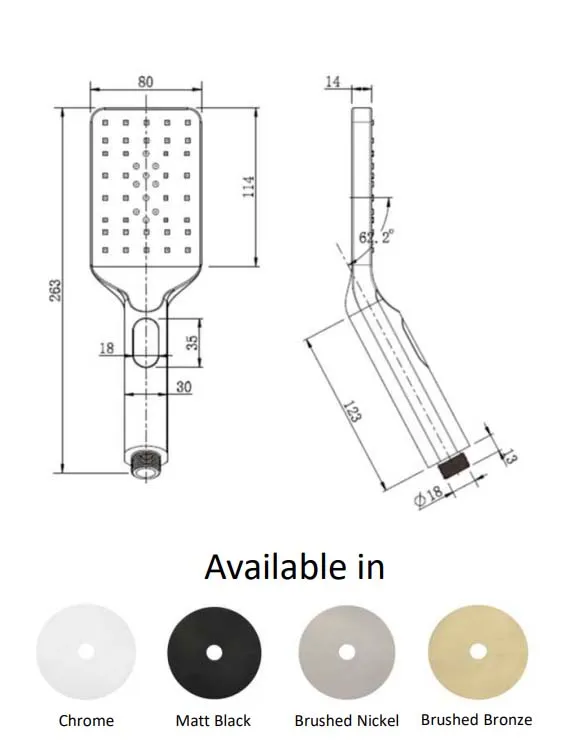 Microphone Hand Shower Square Electroplated
Matt Black thumbnail 2