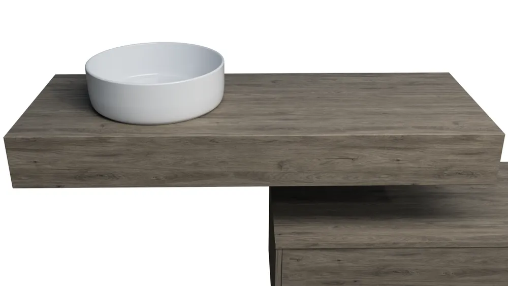 Milan Wall Hung Cabinet + Floating Top thumbnail 4