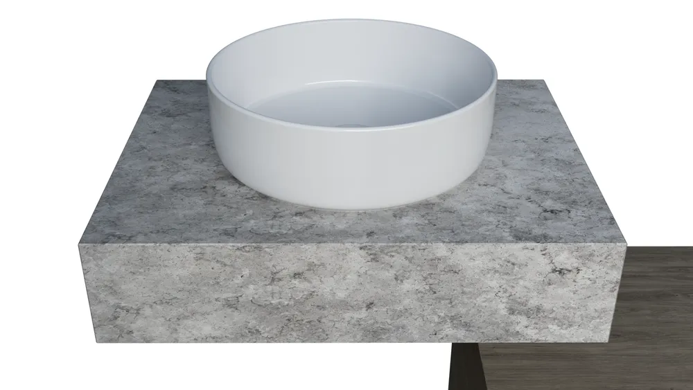 Milan Wall Hung Cabinet + Floating Top thumbnail 5