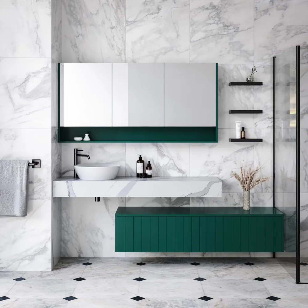 Milan Wall Hung Cabinet + Floating Top thumbnail 2