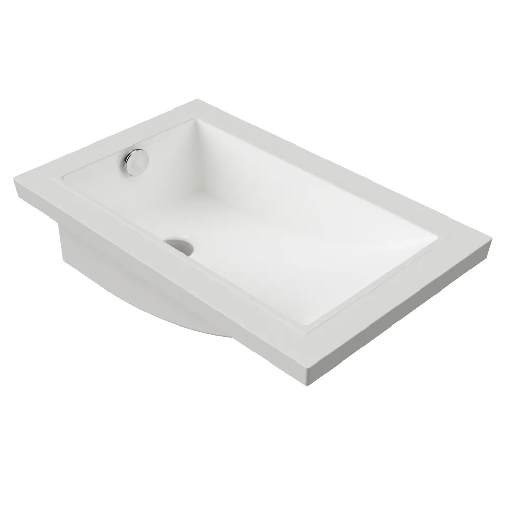 Mini Rectangle Undermount Basin White Gloss thumbnail 2