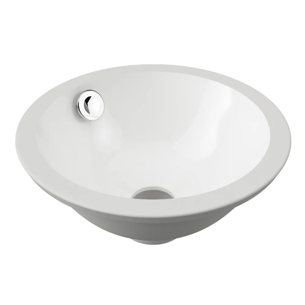 Mini Round Undermount Basin White Gloss thumbnail 2