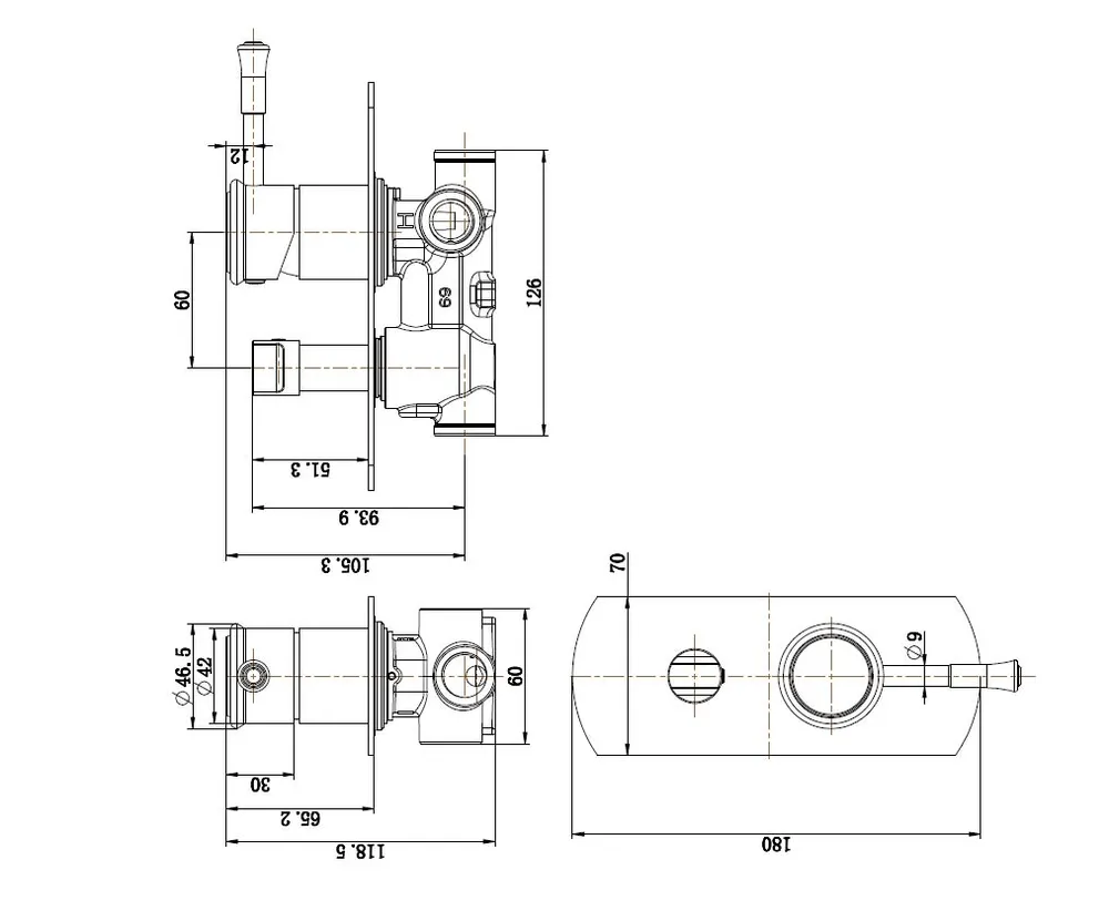 Montpellier Diverter Mixer PVD
Brushed Nickel thumbnail 2
