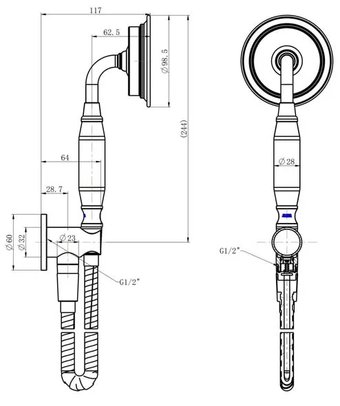 Montpellier Hand Shower On Bracket PVD
Brushed Nickel thumbnail 2