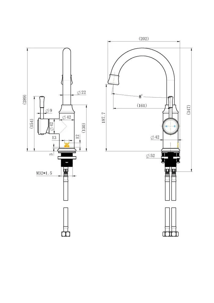 Montpellier High Rise Basin Mixer Electroplated Chrome thumbnail 2