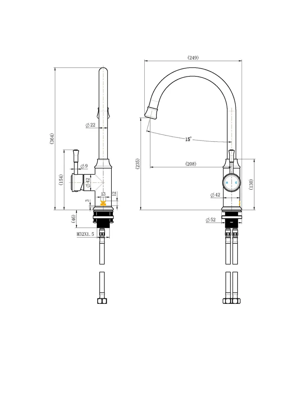 Montpellier Kitchen Mixer Electroplated
Matt Black thumbnail 2