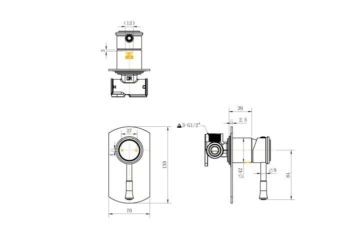 Montpellier Shower Mixer Electroplated Chrome thumbnail 2