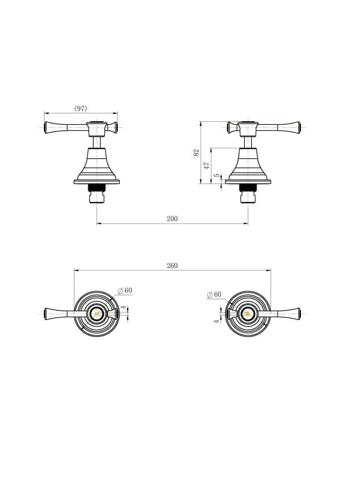 Montpellier Wall Top Assemblies Electroplated Chrome thumbnail 2
