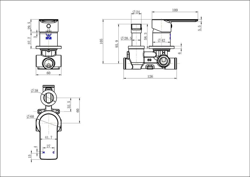 Nova Diverter Mixer  PVD
Champagne thumbnail 2