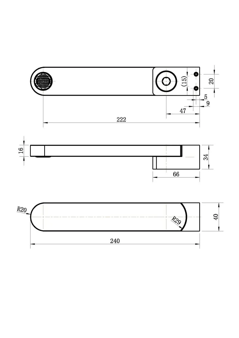 Nova Swivel Bath Spout Brushed Chrome thumbnail 2