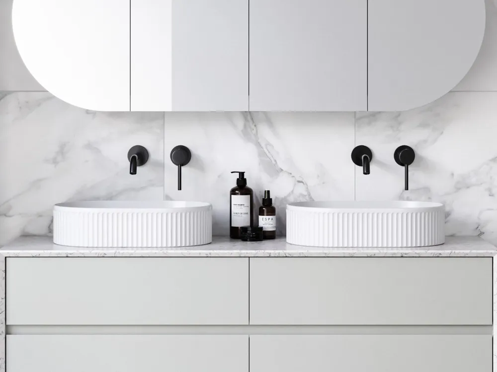 Oval Flute Basin White Gloss thumbnail 4