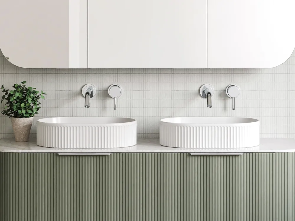 Oval Flute Basin White Gloss thumbnail 5