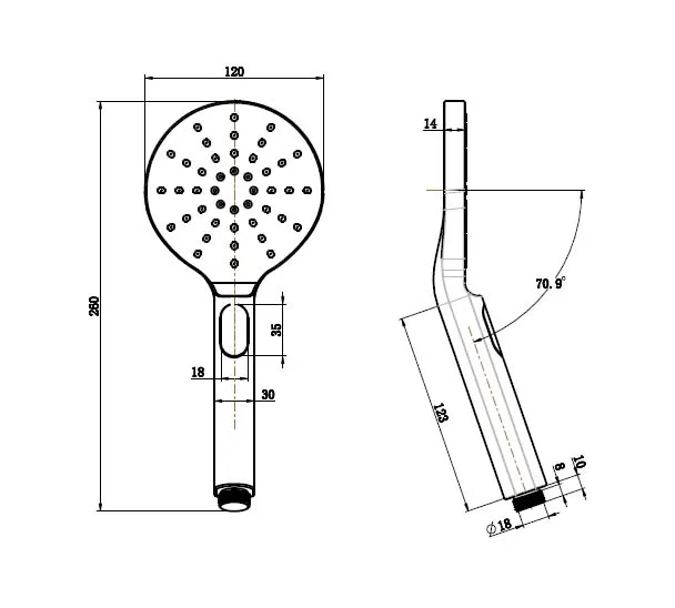 Paddle Hand Shower Electroplated
Matt Black thumbnail 2