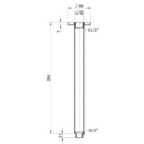 Round Ceiling Shower Arm
300Mm Electroplated
Brushed Chrome thumbnail 2