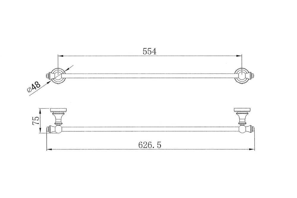 Single Towel Rail 600Mm PVD
Brushed Nickel thumbnail 2