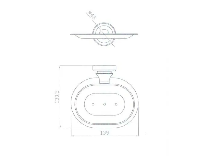 Soap Dish Electroplated Chrome thumbnail 2