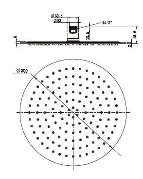 Stainless Steel Rnd Shower Head 300Mm Electroplated
Matt Black thumbnail 2