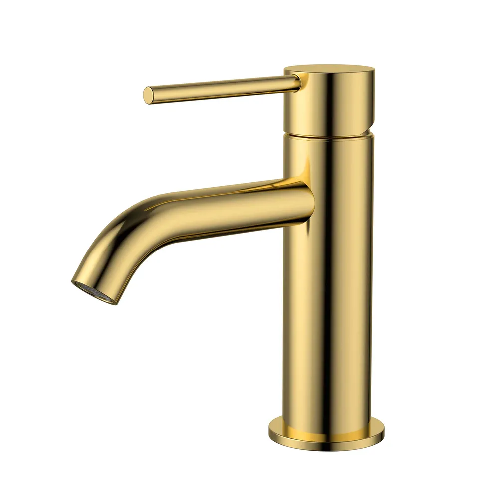 Star Mini Basin Mixer
Curved Spout PVD
Polished Brass