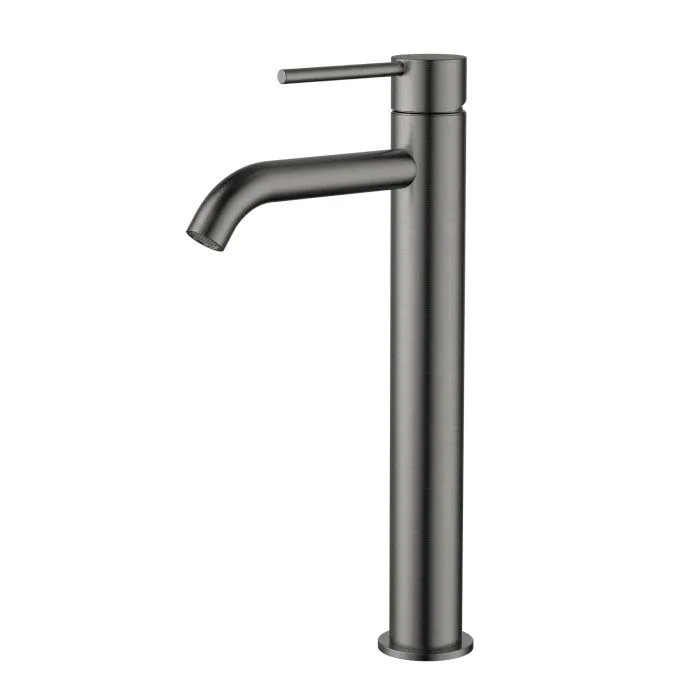 Star Mini High Rise Basin Mixer
Curved Spout Electroplated
Gunmetal