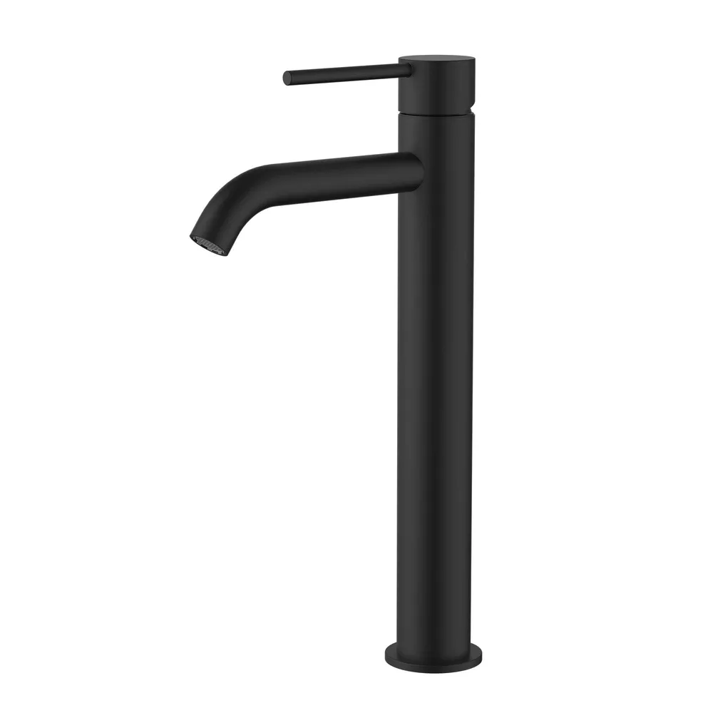 Star Mini High Rise Basin Mixer
Curved Spout Electroplated
Matt Black