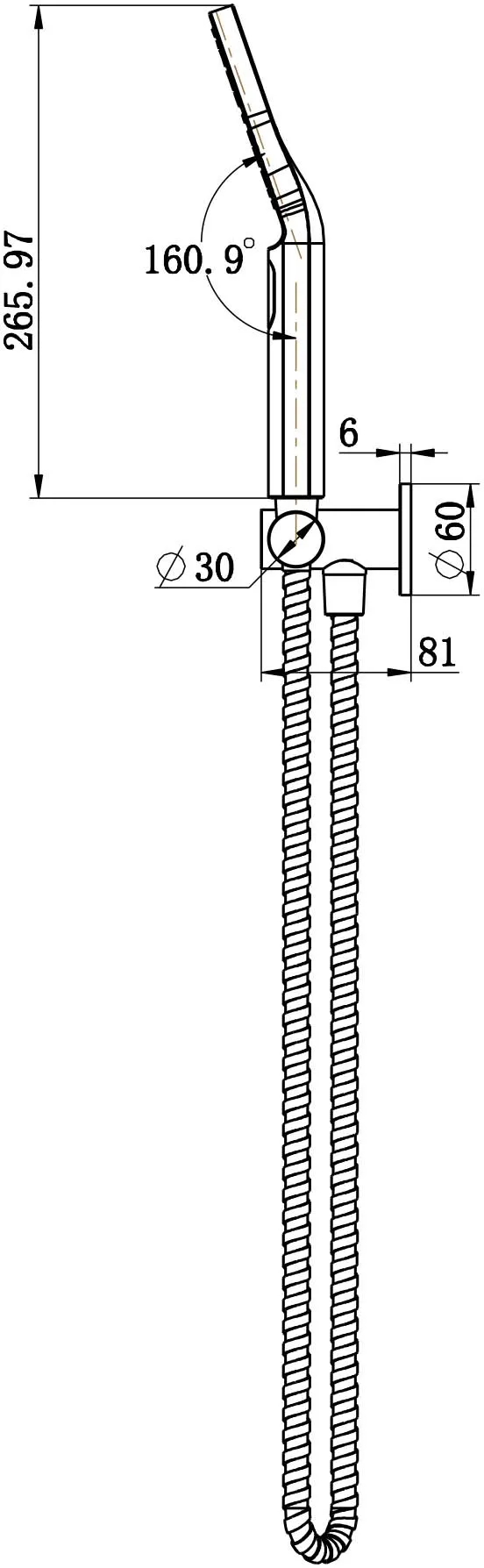 Star Mini Shower On Bracket Electroplated Chrome thumbnail 2