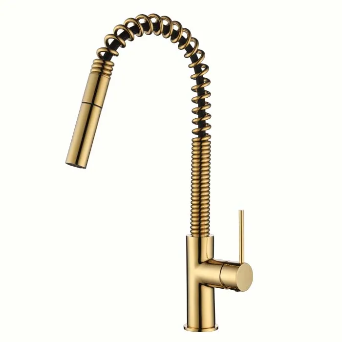 Star Mini Spring Kitchen Mixer PVD
Polished Brass