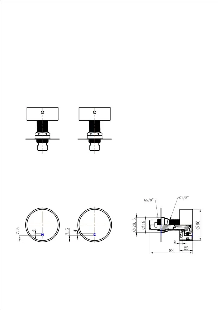 Star Mini Wall Top Assemblies Round Electroplated Chrome thumbnail 2
