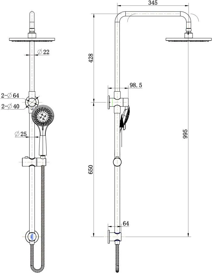 Star Shower Column Set
Top Inlet
200Mm Brass Shower Head Electroplated Chrome thumbnail 2