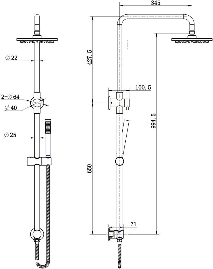 Star Shower Column Set
Top Inlet
200Mm Brass Shower Head PVD
Brushed Bronze thumbnail 2
