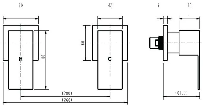 Wall Top Assemblies Square
Quarter Turn Electroplated
Matt Black thumbnail 2