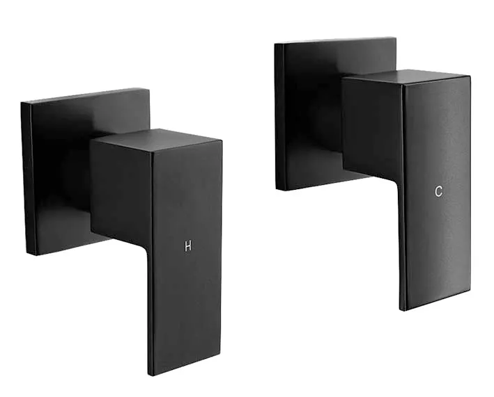 Wall Top Assemblies Square
Quarter Turn Electroplated
Matt Black